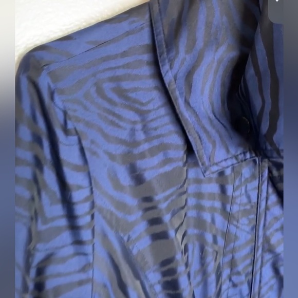 SAMUEL DONG Bubble Dress Coat, Midnight Zebra, Fabric From Italy, M - Picture 3 of 14